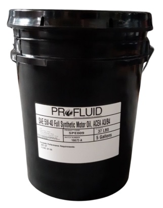 Моторна олива ProFluid Full Synthetic Euro 5W40 (Pails), 18,93 л.